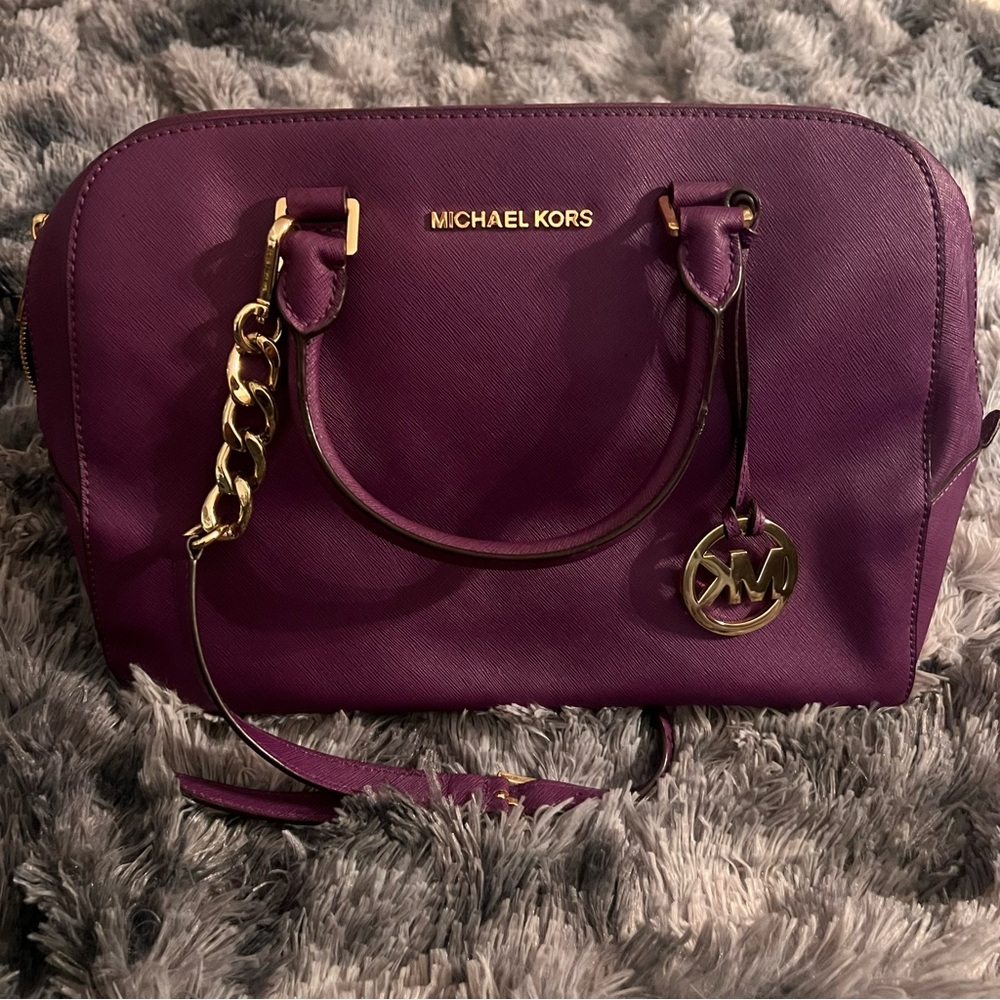 MICHAEL Michael Kors Purple Satchel Bag - Picture 2 of 3
